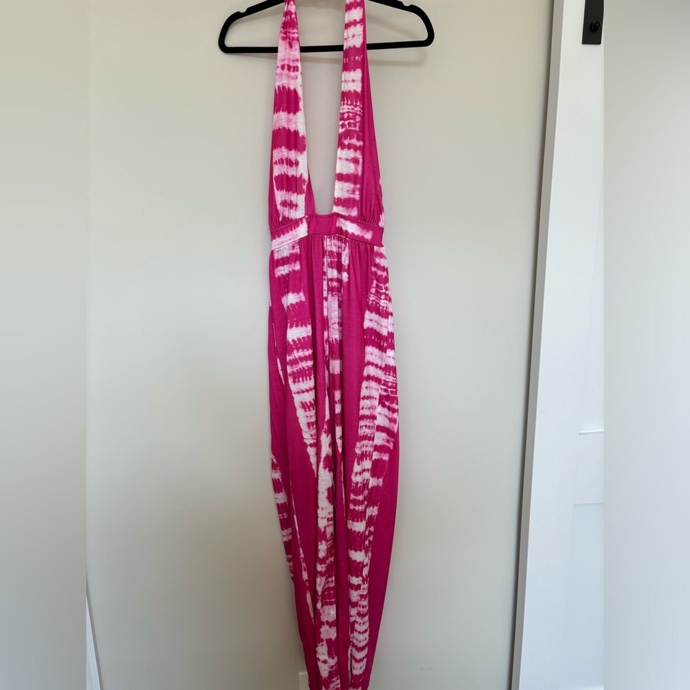 Tie dye pink jumpsuit